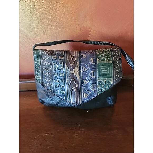 Vintage Mexican Leather Crossbody Bag Mid Century Rulf - Picture 2 of 12